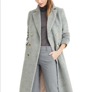 J.Crew Collection Long Brushed Wool Gray Topcoat